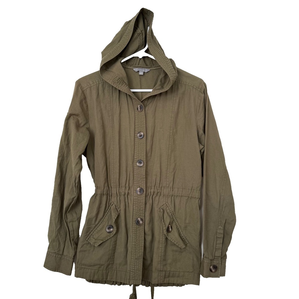 Rubbish Olive Utility‎ Jacket Size M Hooded Cargo Bella Swan Twilight Y2K Grunge